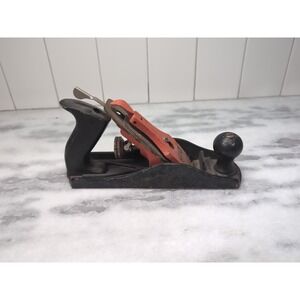 Sears 9.5" Wood Plane, Vintage Made in USA, Red Lever Cap, Cast Iron Hand Tool